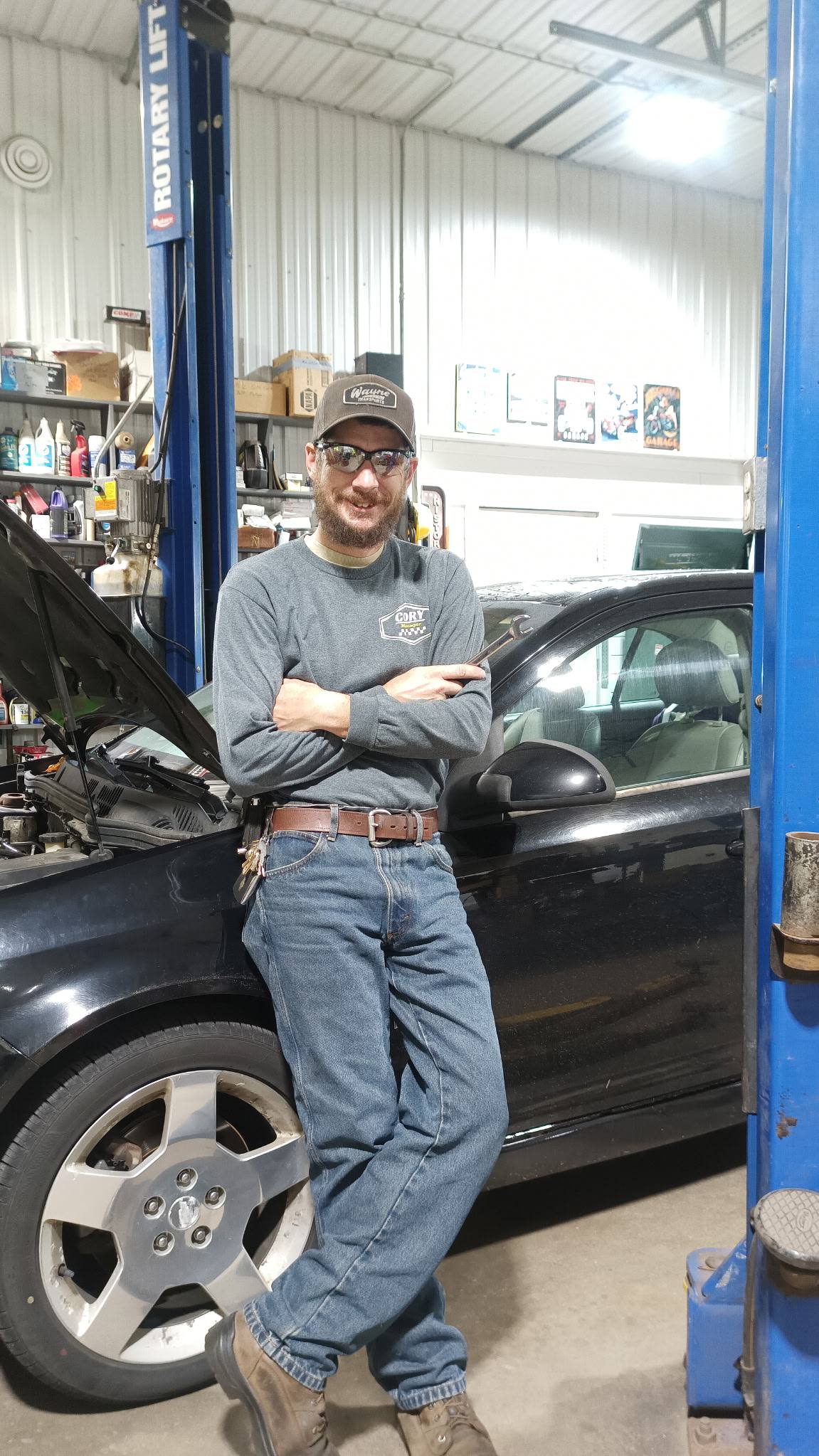 Cory Bitz, shop manager at Midtown Sales and Service, in the service bay